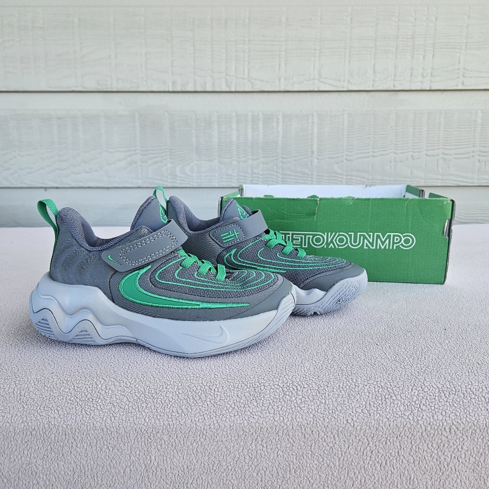 Nike Giannis Immortality 4 Sneaker KC 11C Hook & Loop Grey Green FZ6733-002